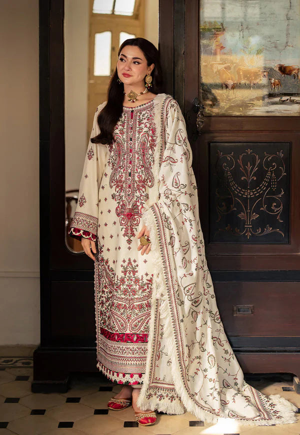 Asim Jofa - Winter 3PC Dhanak Embroidered Suit