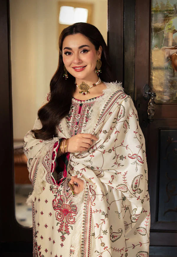 Asim Jofa - Winter 3PC Dhanak Embroidered Suit