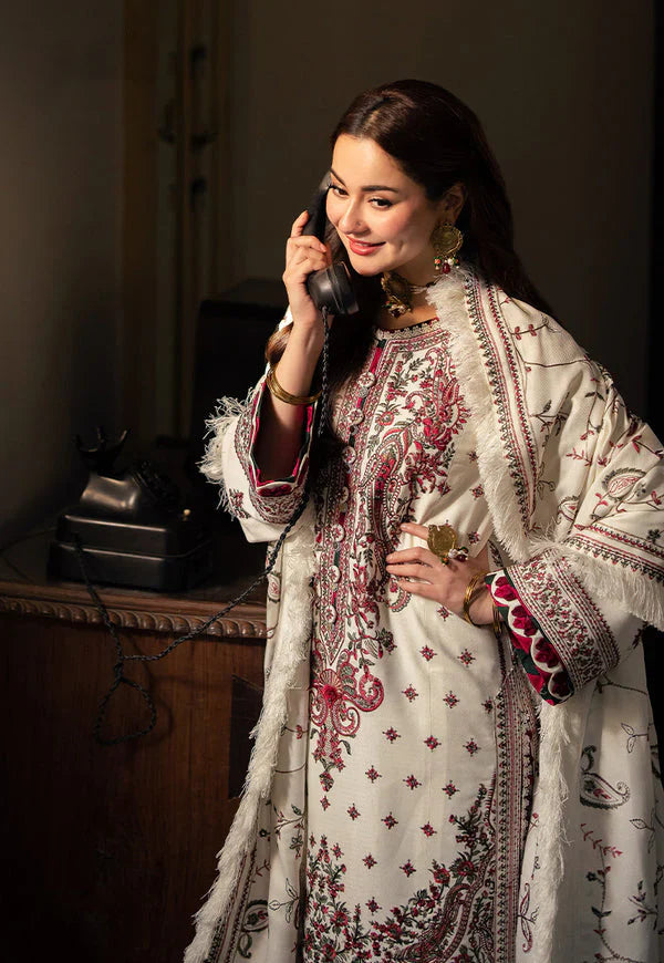 Asim Jofa - Winter 3PC Dhanak Embroidered Suit
