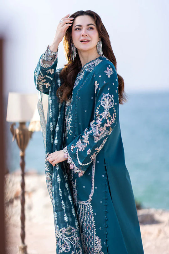 Zara Shahjahan 3 PIECE Embroidered Shirt With Embroidered Bamber Dupatta