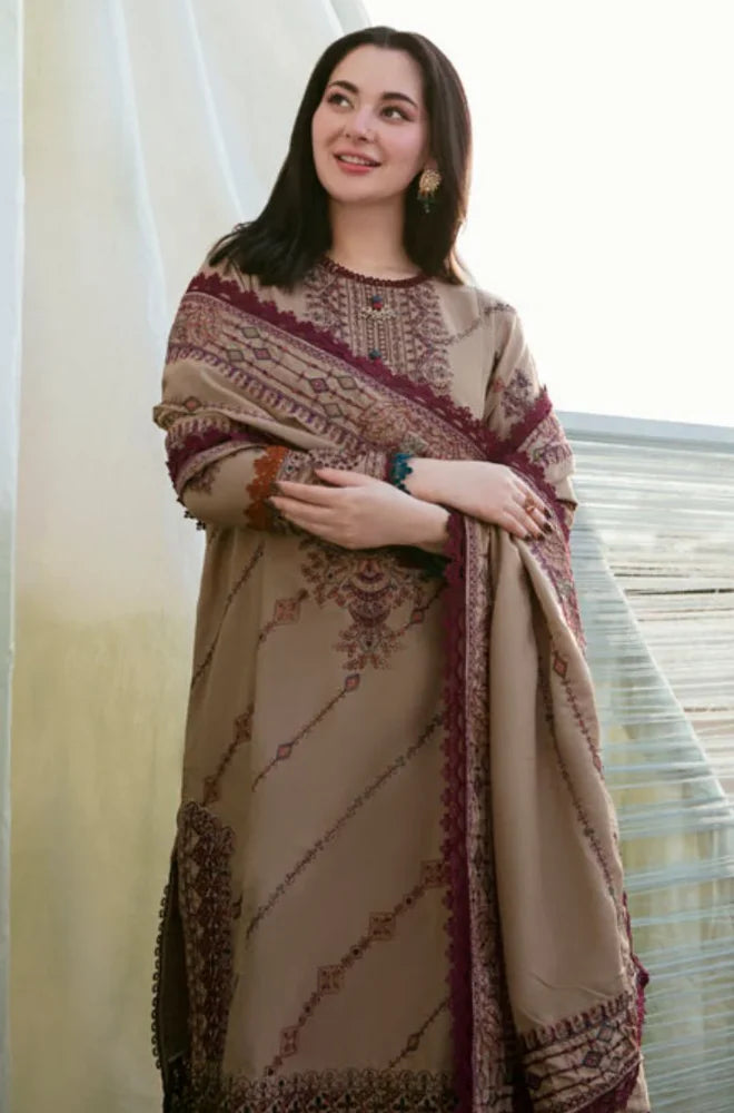 Zara Shahjahan - Winter 3PC Dhanak Embroidered Suit