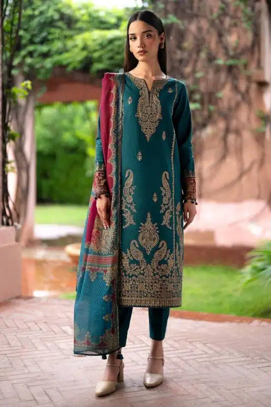 Jazmin 3Pc Lawn Embroidered Shirt With Printed Lawn Dupatta