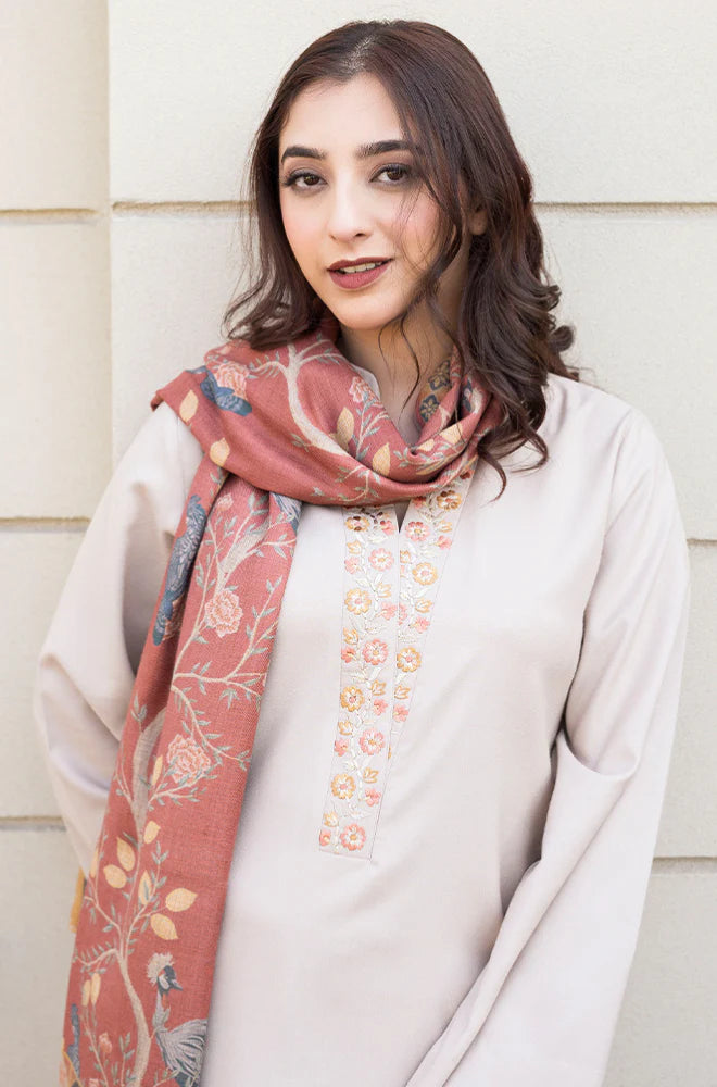 Asling - Winter 3PC Dhanak Embroidered Suit