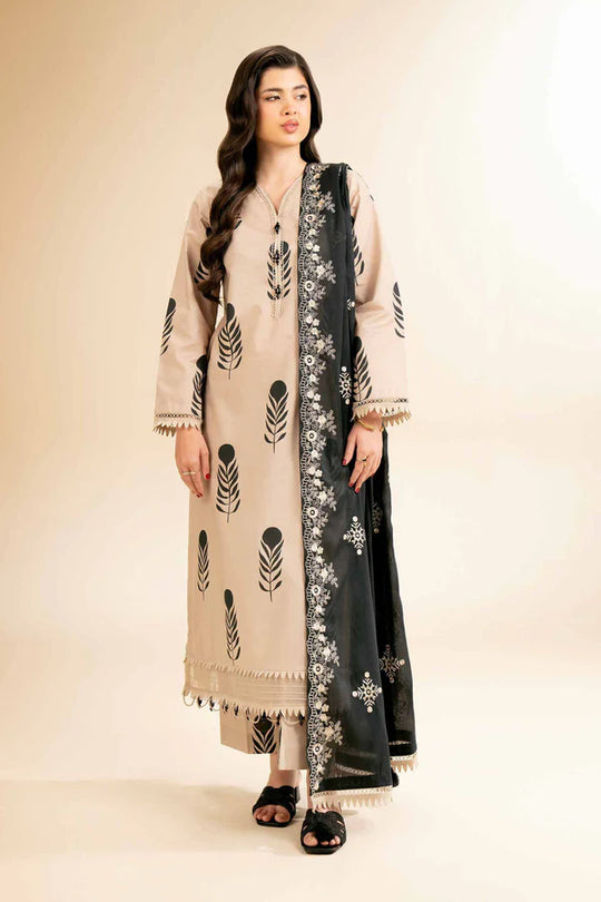 Nishat 3 Piece - Printed Shirt With Printed Trouser