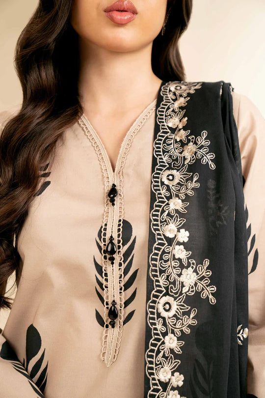 Nishat 3 Piece - Printed Shirt With Printed Trouser
