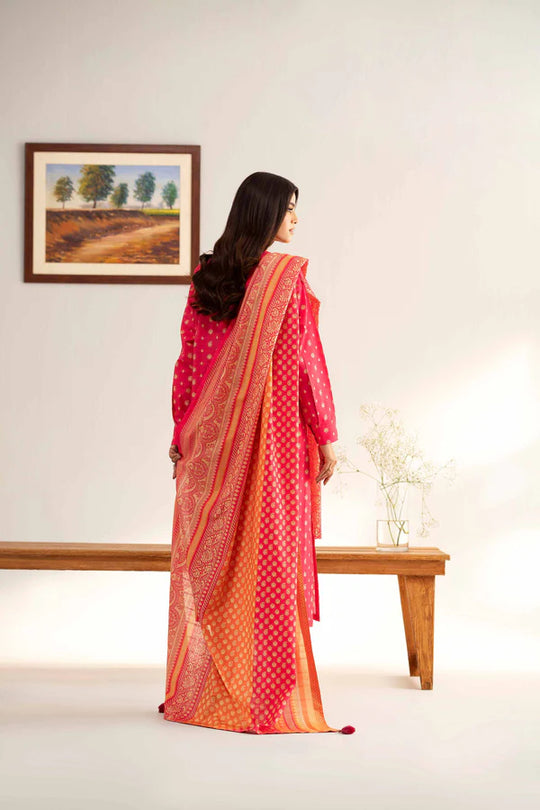 Nishat 3 Piece - Printed Shirt With Printed Trouser