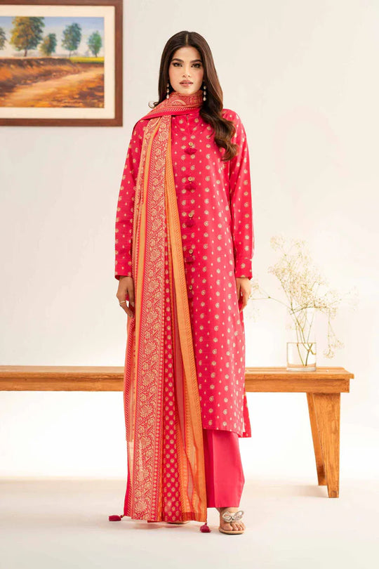 Nishat 3 Piece - Printed Shirt With Printed Trouser