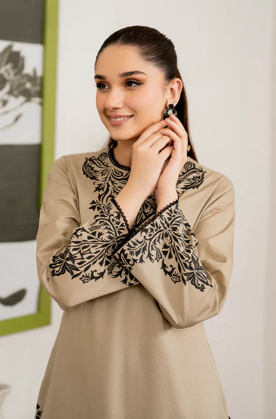 Asling 3PCs Lawn Embroidered Dress With Printed Dupatta