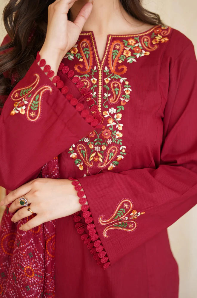 Click to enlarge Asling - Winter 3PC Dhanak Embroidered Suit