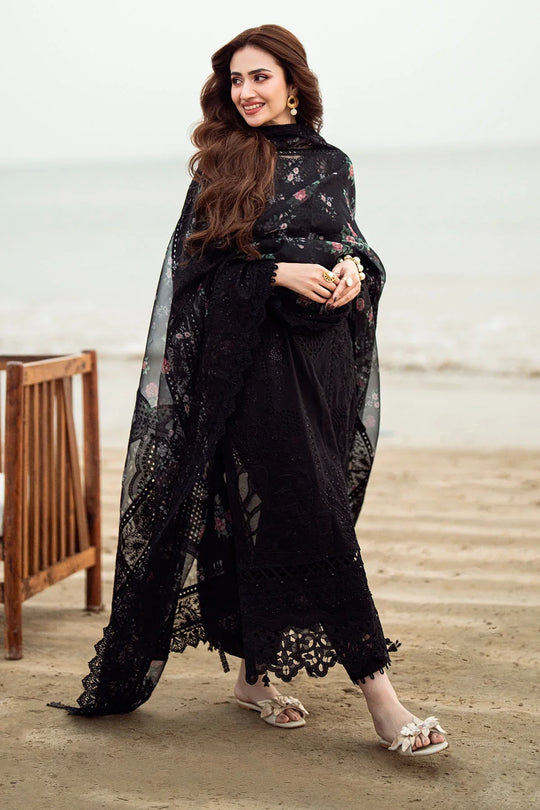 NUREH - 3PC LAWN EMBROIDERED SHIRT WITH LAWN PRINTED EMBROIDERED DUPATTA