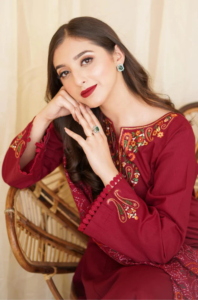 Click to enlarge Asling - Winter 3PC Dhanak Embroidered Suit