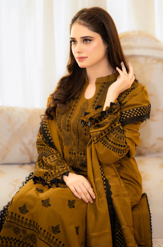 Urge - 3PC Dhannak Embroidered Suit