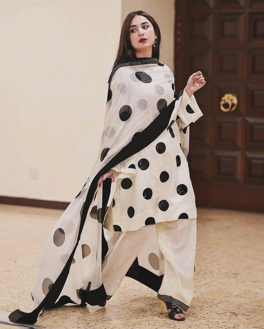 Zara Shahjahan 3Pc Embroidered Lawn Shirt With Embroidered Bamber Chiffon Dupatta