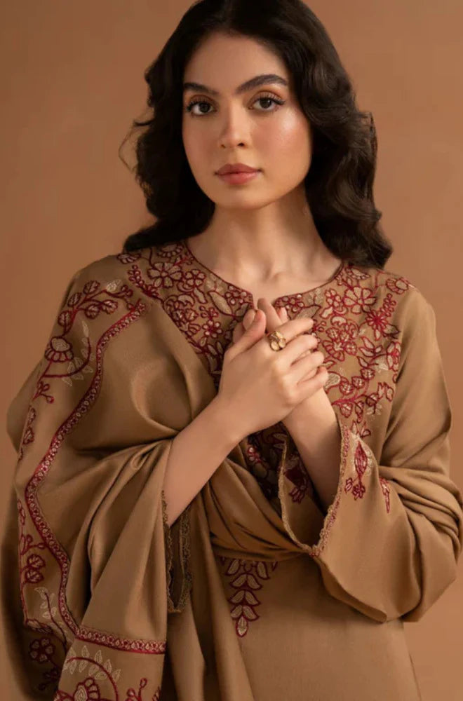 Pezwan - Winter 3PC Dhanak Embroidered Suit