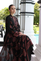 Bareeze 3Pc Embroidered Dhanak Suite With Embroidered Shawl