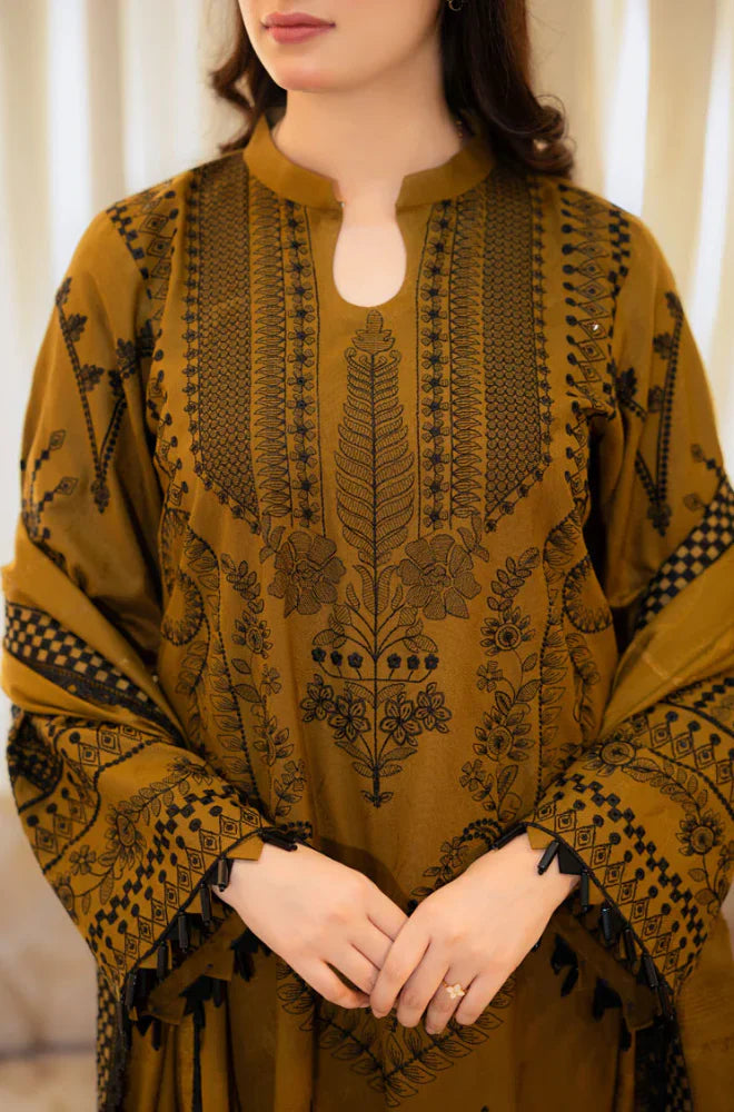 Urge - 3PC Dhannak Embroidered Suit