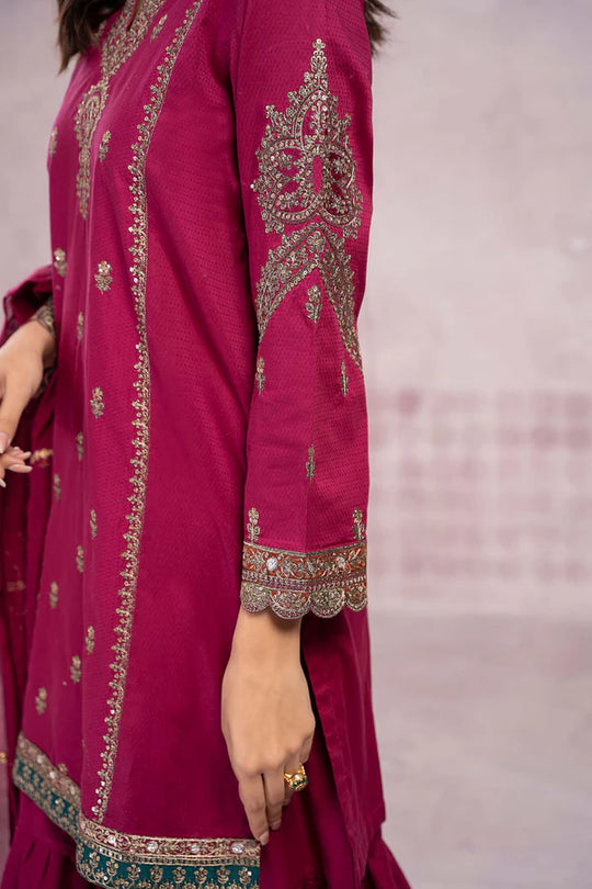 MARIA B-3-PIECE LAWN EMBROIDERED Suite With Printed Lawn  Dupatta