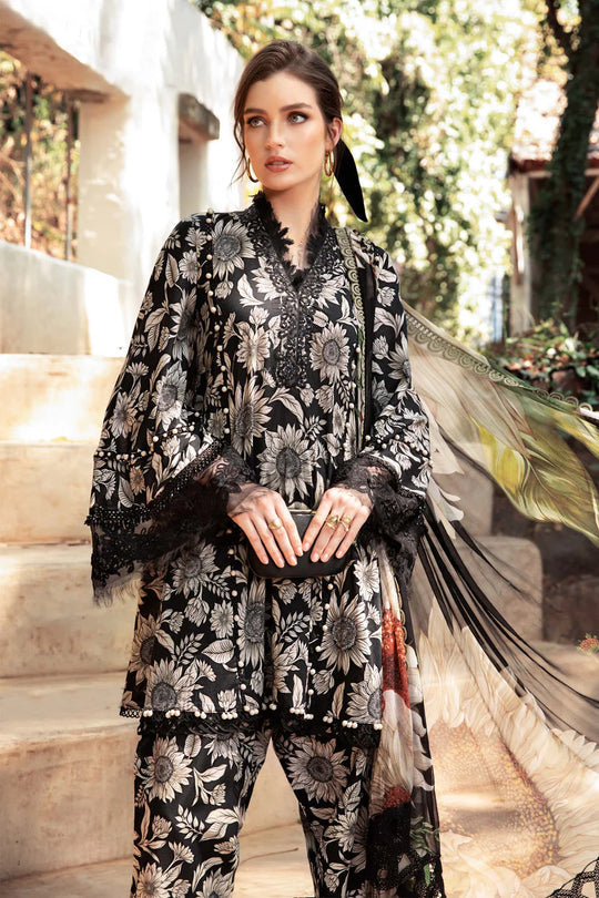 MARIA B 3PCS LAWN DRESS WITH PRINTED DUPATTA