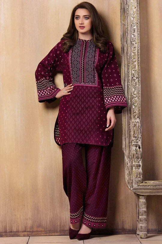 Laj wanti 2Pc Embroidered Lawn Suite With Fully Embroidered trouser & Patches