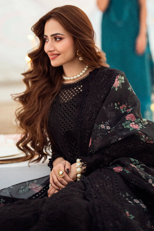 NUREH - 3PC LAWN EMBROIDERED SHIRT WITH LAWN PRINTED EMBROIDERED DUPATTA