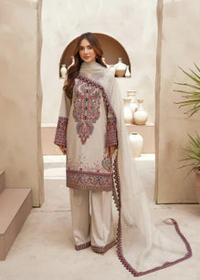MARIA B 3PC-Unstiched Dhanak Embroidered Shirt
