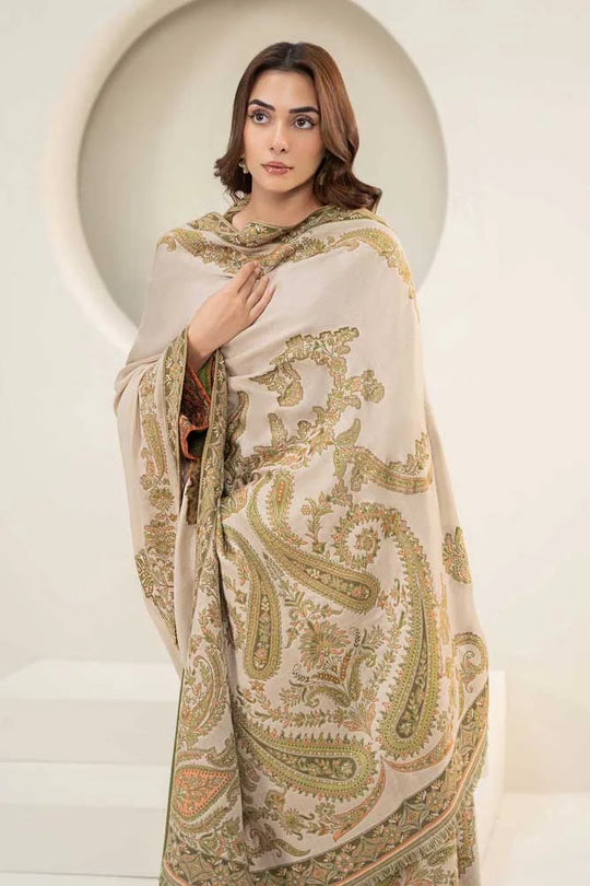 Maria B - 3PC Lawn Embroidered Suit With Printed Diamond Dupatta