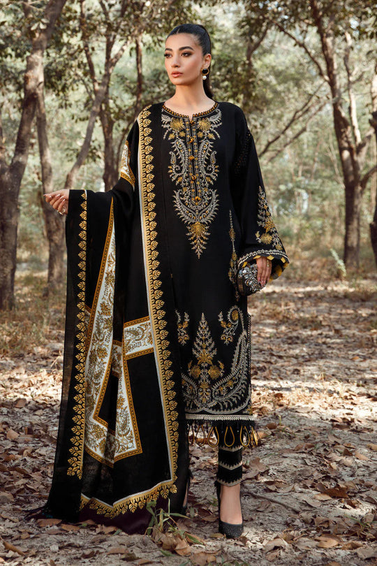 3 Piece Unstitched Heavy Embroidered Lawn Suit With Digital Printed Lawn Dupatta